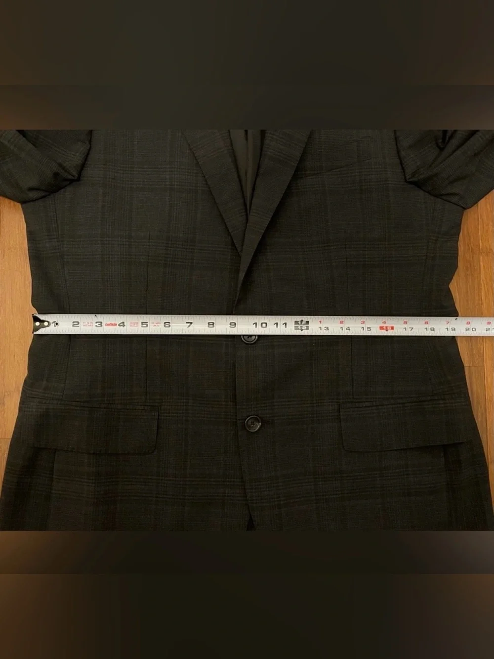J Crew Blazer Men's Plaid Two-Button Sport Coat in Charcoal 40 S Short